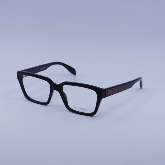 Alexander McQueen AM0332O 002 Eyeglasses Black 54mm Square Frame - Picture 1 of 10